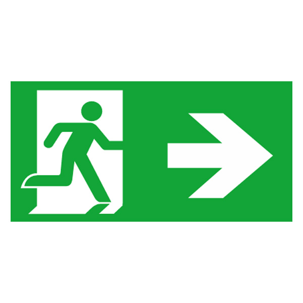 Right Legend for the Spectrum Endure Anti-Ligature Exit Sign